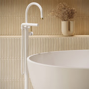 AQUABRASS UMIX FLOORMOUNT TUBFILLER WITH HANDSHOWER