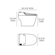 AQUABRASS STONE/TOUCH iKLEEN2 TANKLESS ELONGATED SMART TOILET w/INTEGRATED BIDET WHITE