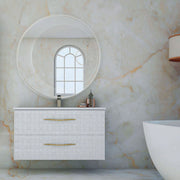 BATHROOM LUXURY LED  MIRROR  100x100cm  WITH MAGNIFYING MIRROR MADE IN ITALY