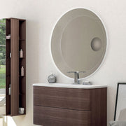 BATHROOM LUXURY LED  MIRROR  100x100cm  WITH MAGNIFYING MIRROR MADE IN ITALY
