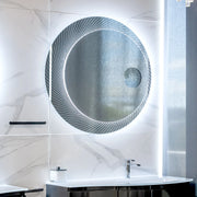 BATHROOM LUXURY LED  MIRROR  100x100cm  WITH MAGNIFYING MIRROR MADE IN ITALY