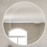 BATHROOM LUXURY LED  MIRROR  100x100cm  WITH MAGNIFYING MIRROR MADE IN ITALY