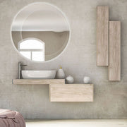 BATHROOM LUXURY LED  MIRROR  100x100cm  WITH MAGNIFYING MIRROR MADE IN ITALY
