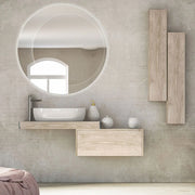 BATHROOM LUXURY LED  MIRROR  100x100cm  WITH MAGNIFYING MIRROR MADE IN ITALY
