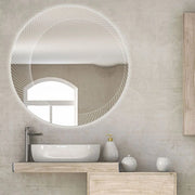 BATHROOM LUXURY LED  MIRROR  100x100cm  WITH MAGNIFYING MIRROR MADE IN ITALY
