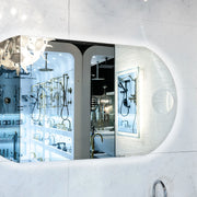 BATHROOM MIRROR 80x120CM WITH MAGNIFYING MIRROR MADE IN ITALY