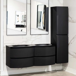 BATH VANITY OLIMPIA DOUBLE GLASS TOP 54