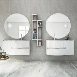 Bath Vanity Vague Single Sink Grey