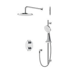 AQUABRASS UMIX  2 WAY SHARED THERMOSTATIC SHOWER KIT ROUND