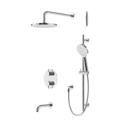 AQUABRASS UMIX  3 WAY SHARED THERMOSTATIC SHOWER KIT ROUND