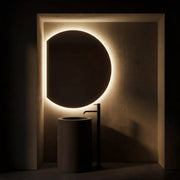 COMO LED OFFSET ROUND MIRROR 39.5 x 33.5